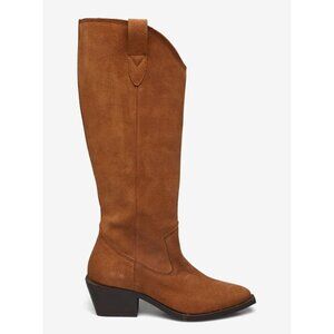 Bianco Biamona Western Boot High Suede Camel Brown Size 39